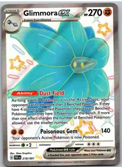 Glimmora ex 218/091 Shiny Ultra Rare Paldean Fates Pokemon NM - Image 1