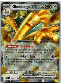 Gholdengo ex 139/182 Double Rare Paradox Rift Pokemon NM - Image 1