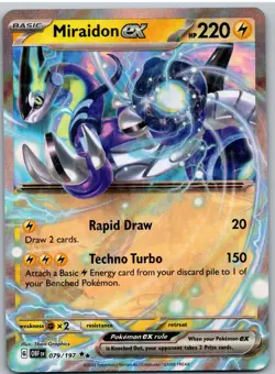 Miraidon ex 079/197 Double Rare Obsidian Flames Pokemon NM - Image 1
