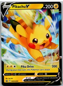 Pikachu V SWSH285 Holo Promo Sword & Shield Promo Pokemon NM - Image 1