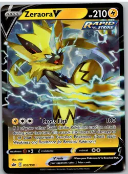 Zeraora V 053/198 Holo V Rare Chilling Reign Pokemon NM - Image 1
