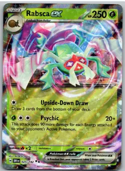 Rabsca ex 025/182 Double Rare Destined Rivals Pokemon NM - Image 1