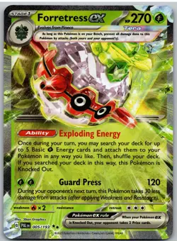 Forretress ex 005/193 Double Rare Paldea Evolved Pokemon NM - Image 1