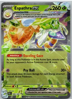 Espathra ex 006/091 Double Rare Paldean Fates Pokemon NM - Image 1
