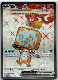 Eiscue ex 210/197 Ultra Rare Obsidian Flames Pokemon NM - Image 1