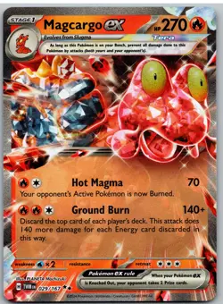 Magcargo ex 029/167 Double Rare Twilight Masquerade Pokemon NM - Image 1