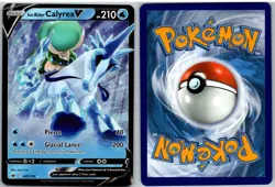 Ice Rider Calyrex V 045/198 Holo V Rare Chilling Reign Pokemon NM - Image 3
