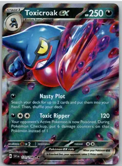 Toxicroak ex 131/198 Double Rare Scarlet & Violet Pokemon NM - Image 1