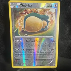 Pokemon TCG Snorlax 77/124 Reverse Holo XY Fates Collide MP - Image 1