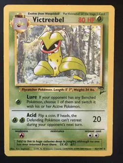 Pokemon TCG Victreebell Base Set 2 32/130 Regular Unlimited Rare - Image 1