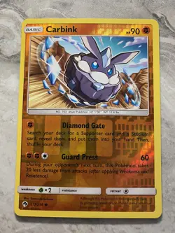Pokemon TCG - Carbink - 117 214 Common Reverse Holo - Sun & Moon: Lost Thunder - Image 1