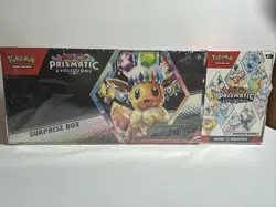 Pokemon Prismatic Evolutions Surprise Box and Booster Bundle 2 Pack - Image 1