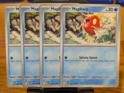 Pokemon TCG Scarlet & Violet 151 Magikarp 129/165 x4 Playset - Image 1