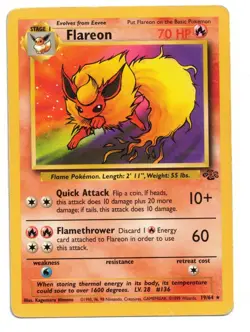 Pokemon Card: Flareon 19/64 Jungle Set Vintage Rare! PL - Image 1
