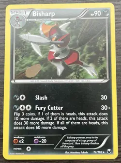 Bisharp 72/108 Pokemon TCG Black & White Dark Explorers Rare Non Holo MINT NM - Image 1