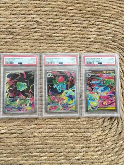Pokemon PSA 10 9 10 SEQUENTIAL SET Bulbasaur Lvysaur Venusaur 064 065 087 Mega - Image 1