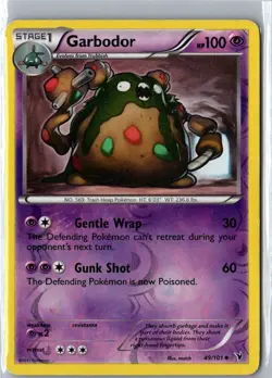 GARBODOR 49/101 UNCOMMON NOBLE VICTORIES POKEMON REVERSE HOLO MP - Image 1