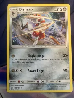 Pokemon TCG Team Up LP Bisharp 105/181 - Image 1