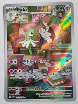 Pokemon TCG Kirlia Scarlet & Violet Base Set 212/198 Holo Illustration Rare - Image 1