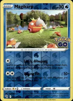 Pokemon Magikarp 021/078 Pokemon Go Reverse Holo Common 2 Card Lot - Image 1