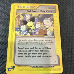 Pokemon Card Non Holo Pokemon Fan Club 130/147 Aquapolis Near Mint Free Shipping - Image 1