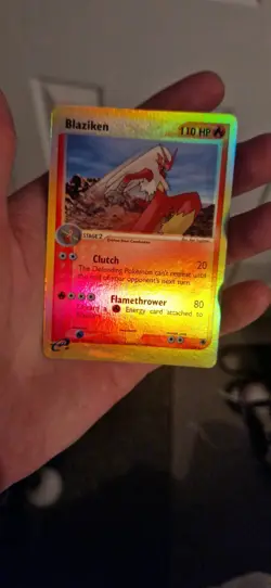 Pokemon TCG Blaziken Reverse Holo EX Ruby & Sapphire Card 15/109 NM Condition - Image 1