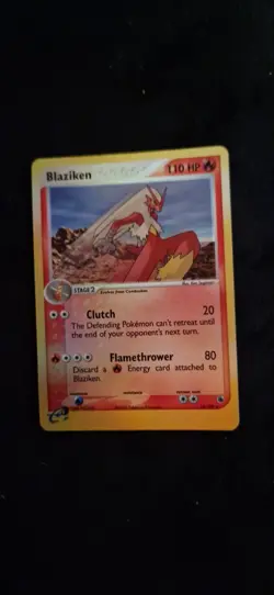 Pokemon TCG Blaziken Reverse Holo EX Ruby & Sapphire Card 15/109 NM Condition - Image 3
