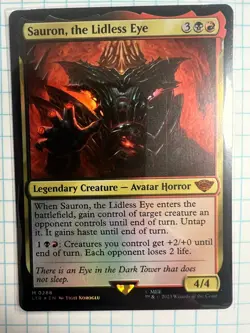 MTG LOTR Tales of Middle Earth Sauron the Lidless Eye Mythic FOIL NM/M PackFresh - Image 1