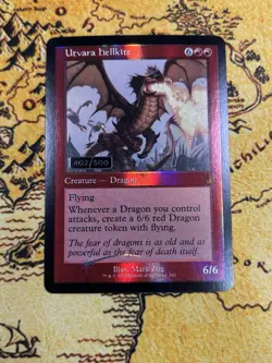 MTG Magic the Gathering Utvara Hellkite (Retro Frame) (Serial Numbered) 402/500 - Image 1