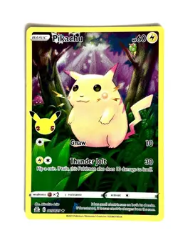 Pikachu 005/025 Holo Rare Celebrations Pokemon Near Mint - Image 1
