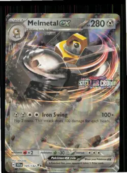 Melmetal ex (Stellar Crown Stamped) 105/142 Holo Cards & Products Pokemon NM - Image 1