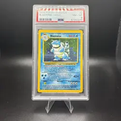 1999 Pokemon DUTCH Unlimited Base Set Blastoise Holo 2/102 PSA 8 NM-MT SWIRL - Image 1