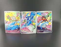 ROWLET LITTEN POPPLIO 043 044 045 Pokemon First Partner Illustration Series 1 - Image 1