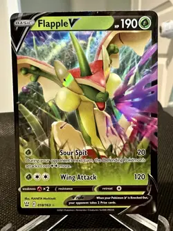 Flapple V 018/163 Battle Styles Holo Ultra Rare Pokemon TCG Near Mint NM - Image 1