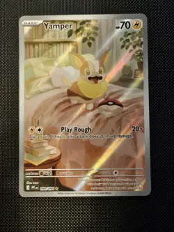 Yamper 099/094 Phantasmal Flames Illustration Rare Pokemon Card Full art TCG - Image 1