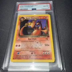 2000 POKEMON ROCKET #21 DARK CHARIZARD PSA 8 - Image 1
