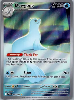 Dewgong 097/094 Illustration Rare Phantasmal Flames Pokemon Holo Near Mint - Image 1