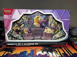 Mimikyu ex & Alcremie EX - Premium Pokemon Collection Box - Sealed In Hand - Image 1