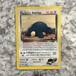 Wizards of the Coast Pokemon TCG Rocket's Snorlax 33/132 Gym Heroes Rare Vintage - Image 1