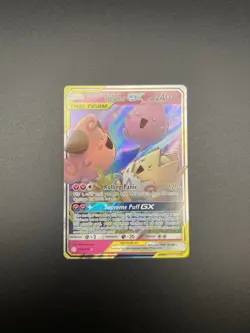 Pokemon TCG Togepi & Cleffa & Igglybuff GX 143/236 Sm-Cosmic Eclipse Holo - Image 1