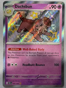 Dachsbun 161/091 Shiny Rare Paldean Fates Pokemon Holo Near Mint - Image 1