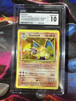 Charizard 003/034 Classic Collection Holo CGC 10 Gem Mint Pokemon TCG - Image 1