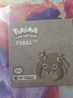 1999 Pokemon Paras Gold Artbox Sticker Lightly Played - Image 2