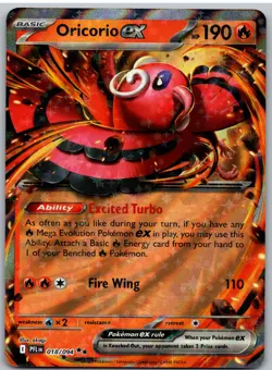 Oricorio ex 018/094 Double Rare Phantasmal Flames Pokemon NM - Image 1