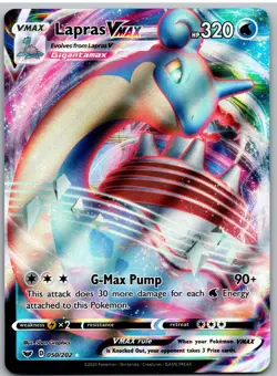 Lapras VMAX 050/202 Holo VMAX Rare Sword & Shield Pokemon NM - Image 1