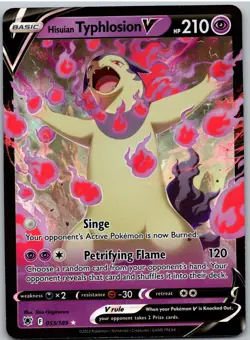 Hisuian Typhlosion V 053/189 Holo V Rare Astral Radiance Pokemon NM - Image 1
