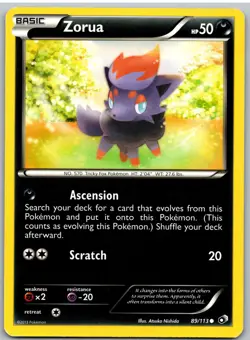 Zorua 89/113 Common Legendary Treasures Pokemon NM - Image 1