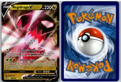 Regidrago V 135/195 Holo V Rare Silver Tempest Pokemon NM - Image 3