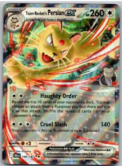 Team Rocket's Persian ex 150/182 Double Rare Destined Rivals Pokemon NM - Image 1