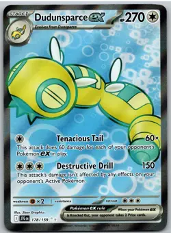 Dudunsparce ex 178/159 Ultra Rare Journey Together Pokemon NM - Image 1